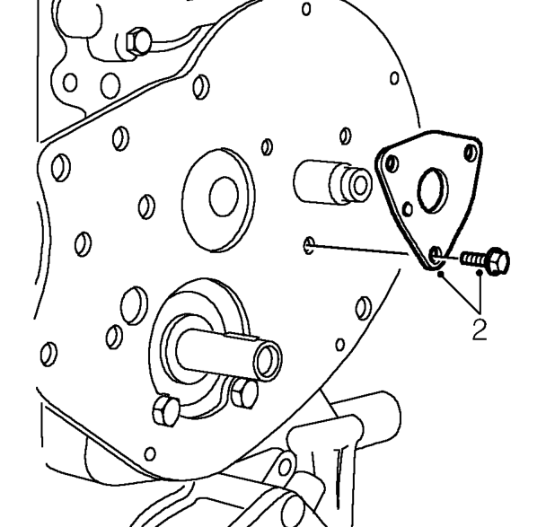 Camshaft thrust plate – Remove timing chain and gears. See this section.
