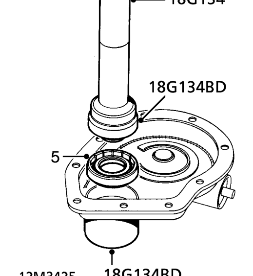 Lubricate inner lip of new seal with oil and outer lip with grease.