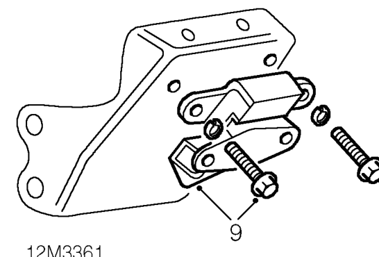 Engine lh mounting – Remove 2 bolts securing engine mounting to subframe.