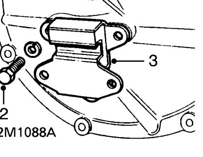 Engine rh mounting – Remove flywheel housing cover. See CLUTCH, Repairs.