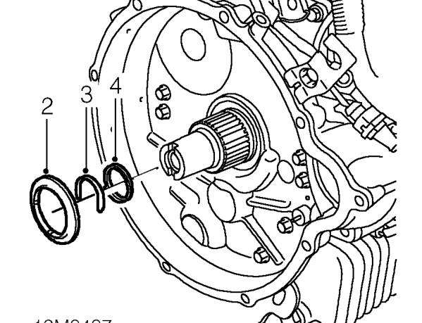 Flywheel housing oil seal – Remove clutch assembly. See CLUTCH, Repairs.