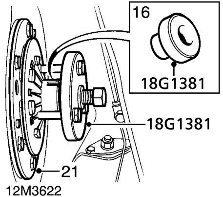 Remove key plate from crankshaft.