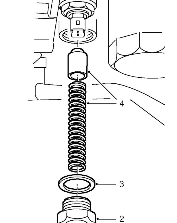 Oil pressure relief valve – Remove starter motor. See ELECTRICAL, Repairs.