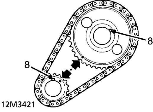 Clean timing gears,timing chain and crankshaft and camshaft ends.