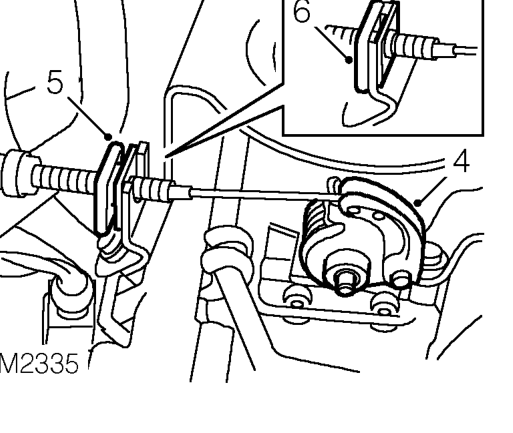 Throttle cable – Position outer cable to abutment bracket so that adjusting nut contacts top of the abutmen