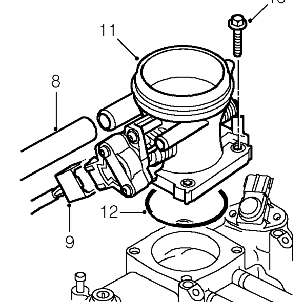 Throttle housing – Remove air cleaner mounting bracket.