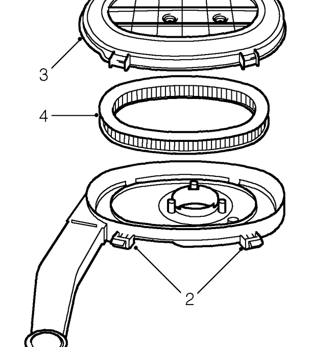 Air cleaner element – Remove air cleaner. See this section.