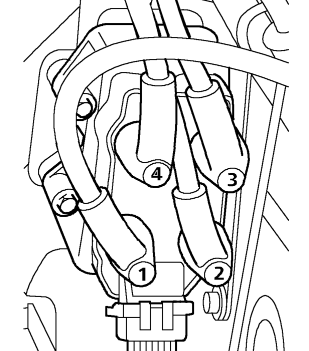 Position ignition coil to mounting bracket, fit bolts and tighten to 10 Nm.