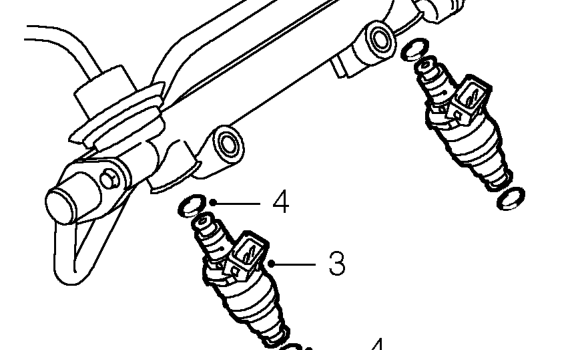 Fuel injectors – Remove fuel rail. See this section.