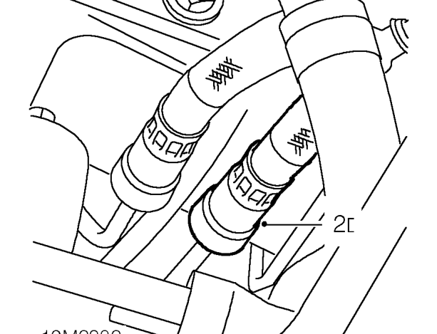 Fuel system - pressure test – Position absorbent clotch around fuel line quick fit connector.