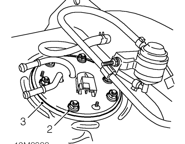 Fuel pump – Remove fuel tank. See this section.