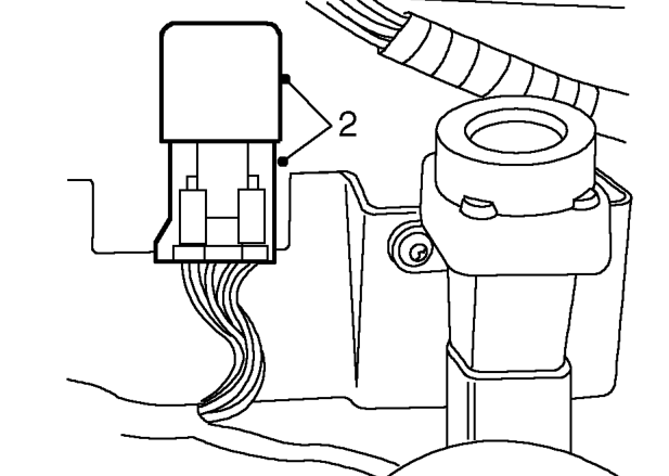 Cooling fan relay – Open bonnet.