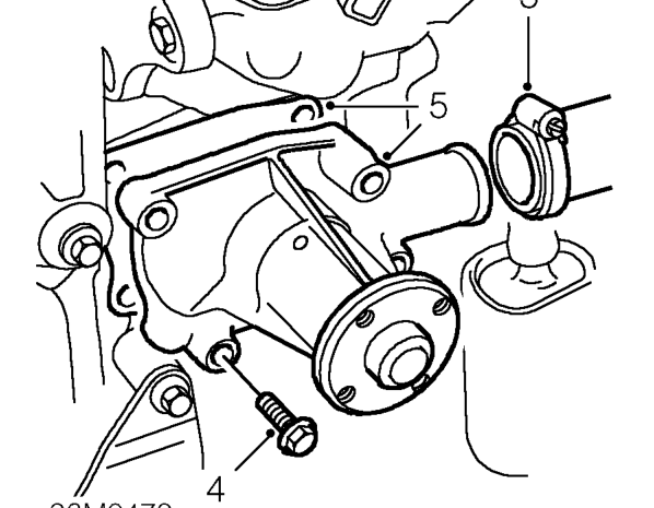 Coolant pump – Remove coolant pump pulley. See Adjustments.