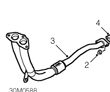 Front pipe – Remove front pipe to manifold gasket. See this section.