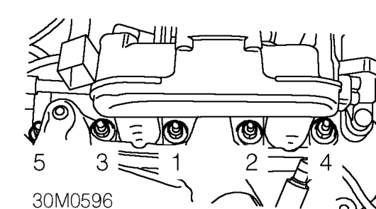 Fit inlet manifold to cylinder head.