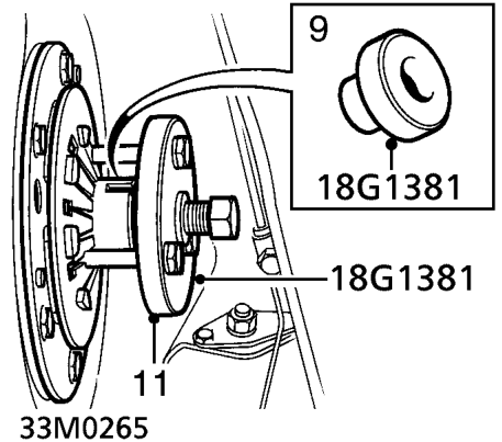 Clutch assembly and release bearing – Remove key plate from crankshaft.