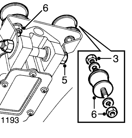 Gear selector mountings – Raise front of vehicle.