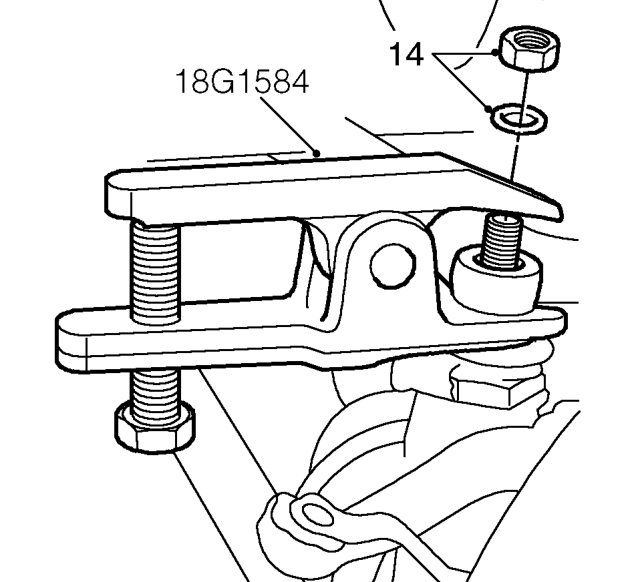 Disconnect track rod end from front hub.