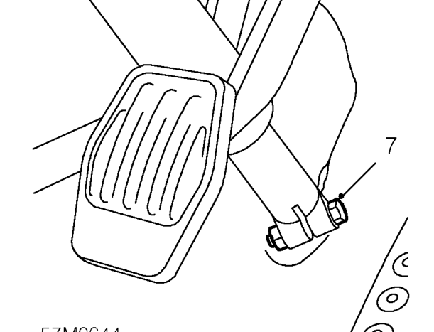 Steering column lock – Release carpet from around steering column.