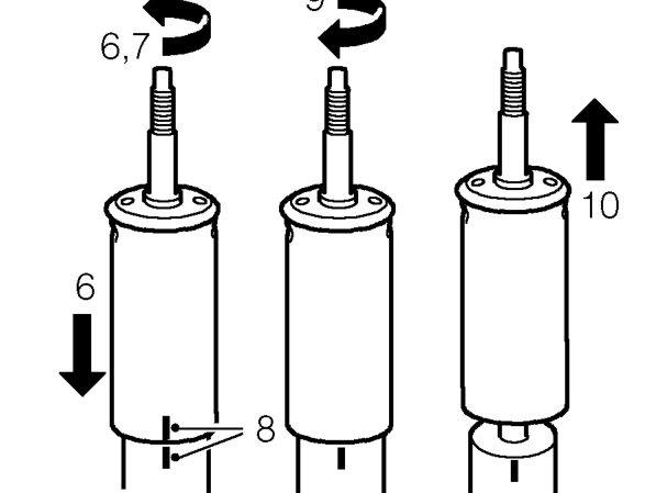 Damper adjustment – Remove rebound rubber from dust cover.