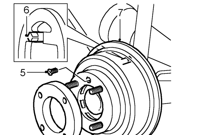 Rear brake drum – Release handbrake.