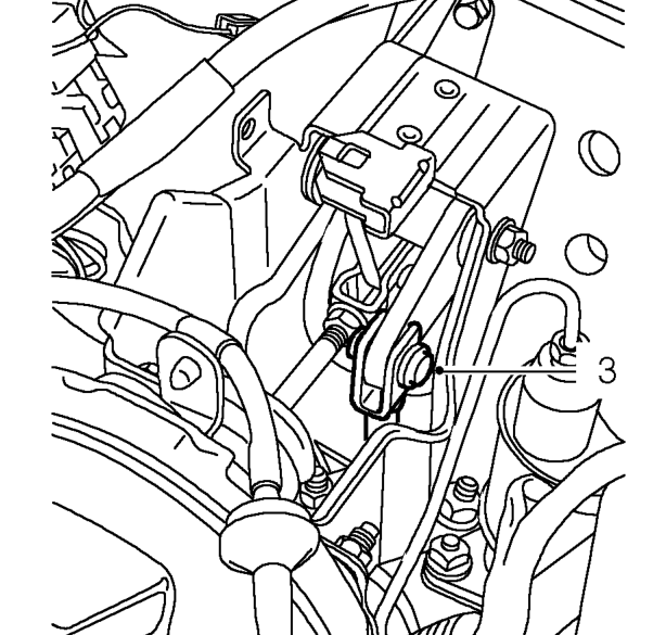 Brake pedal – Remove and discard split pin from clevis pin.