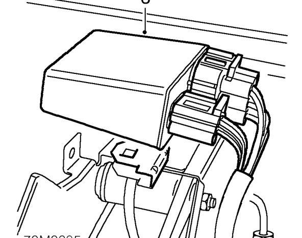 Servo assembly – Depress plastic collar on quick release connector and disconnect servo vacuum hose from in