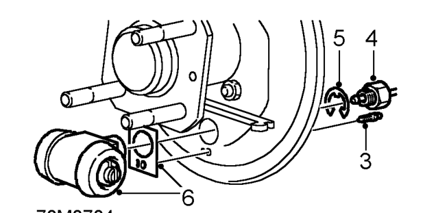 Rear wheel brake cylinder – Clamp rear brake hose to prevent fluid loss.