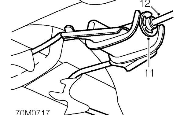 Withdraw cable through floor.