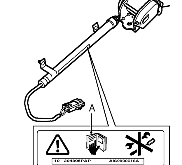 A - ROVER Part Number/Bar code - If the airbag module is to be replaced, the code must be 