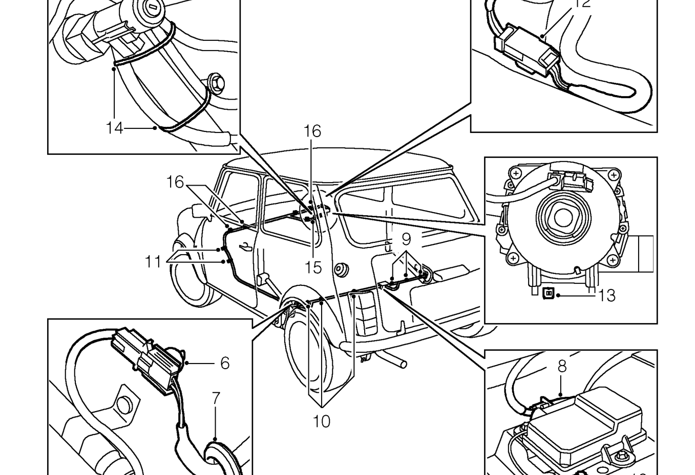 Supplementary restraint system harness – Service repair no - 76.73.73