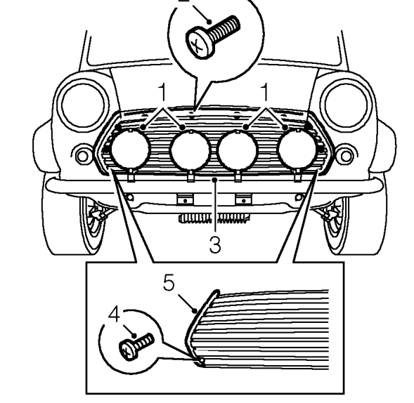 Front grille – Service repair no - 76.55.03
