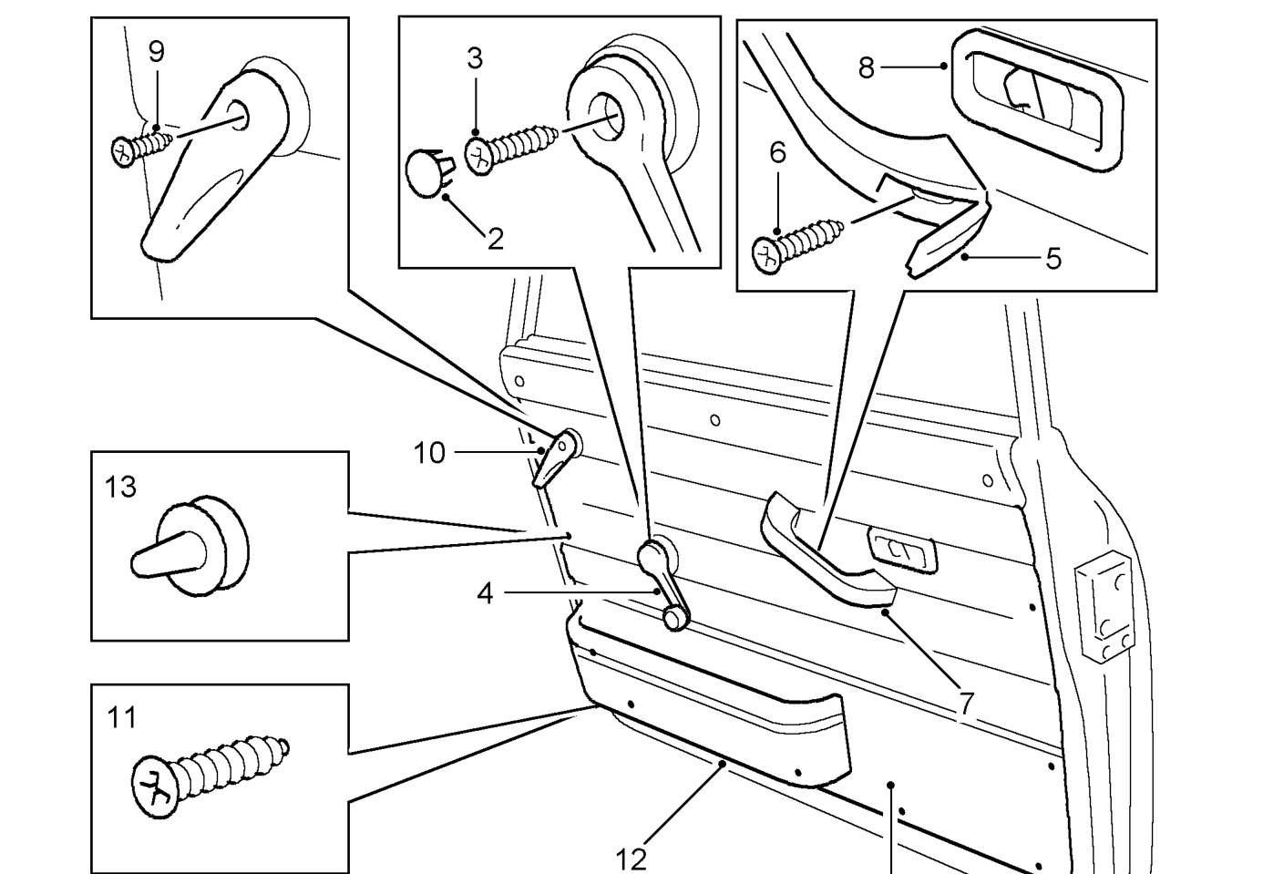 Door trim casing – Service repair no - 76.34.01