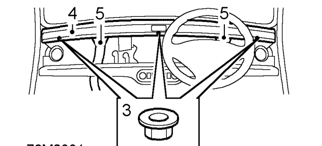 Fascia top rail – Remove fascia panel. See this section.