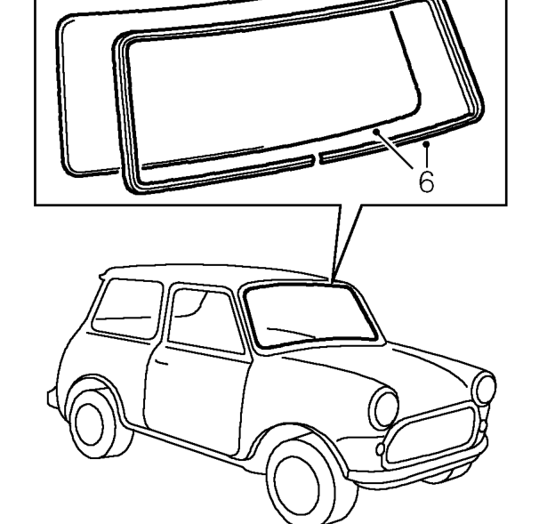 Windscreen – With an assistant supporting the glass from the outside, commencing at the top corner, pre