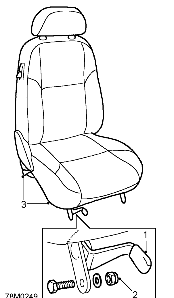 Front seat – Service repair no - 78.10.44.99