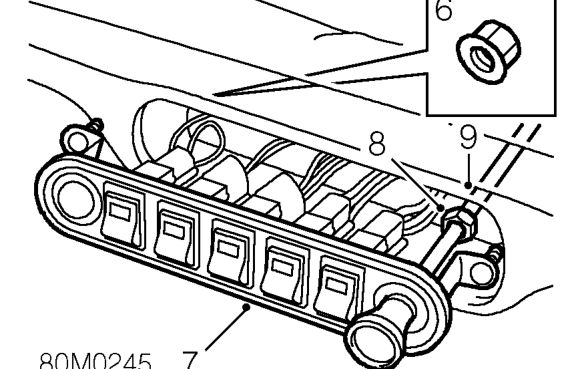 Heater valve control cable – Disconnect control cable from lever on valve.