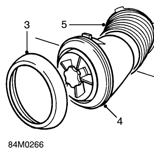 Washer tube – Release sound deadening pad from bulkhead.