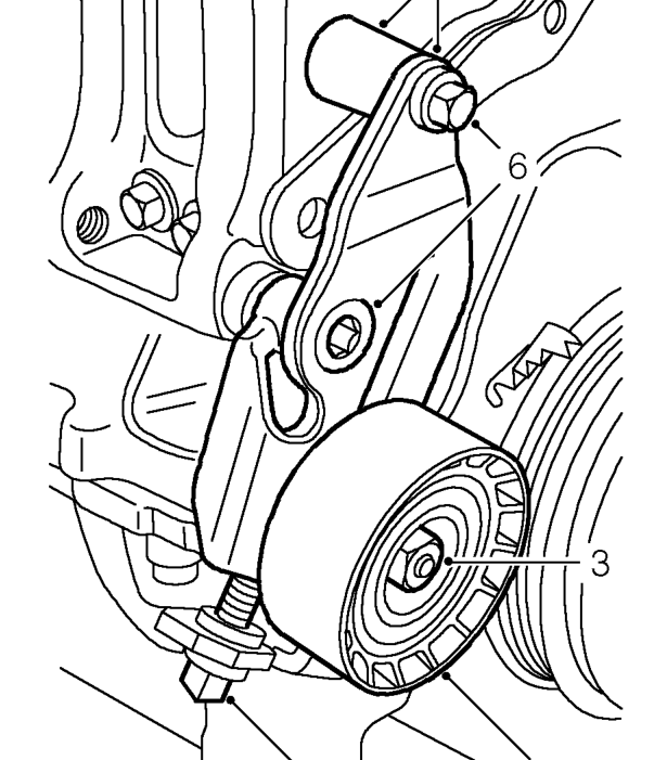 Auxiliary drive belt tensioner – Remove auxiliary drive belt cover. See Adjustments.