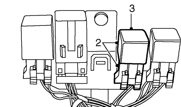 Auxiliary circuits relay – Remove fascia panel. See BODY, Interior trim components.
