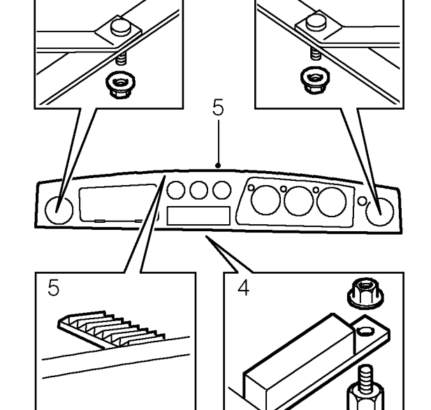 Battery condition indicator – Remove both fascia air vent locking rings. Release and remove air vents.