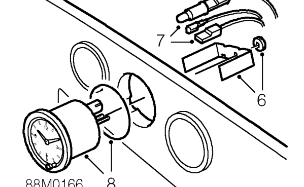 Clock – Release retaining brackets and carefully pull fascia forward for access to gauges.