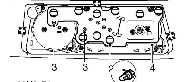 Printed circuit – Remove fascia panel. See BODY, Interior trim components.