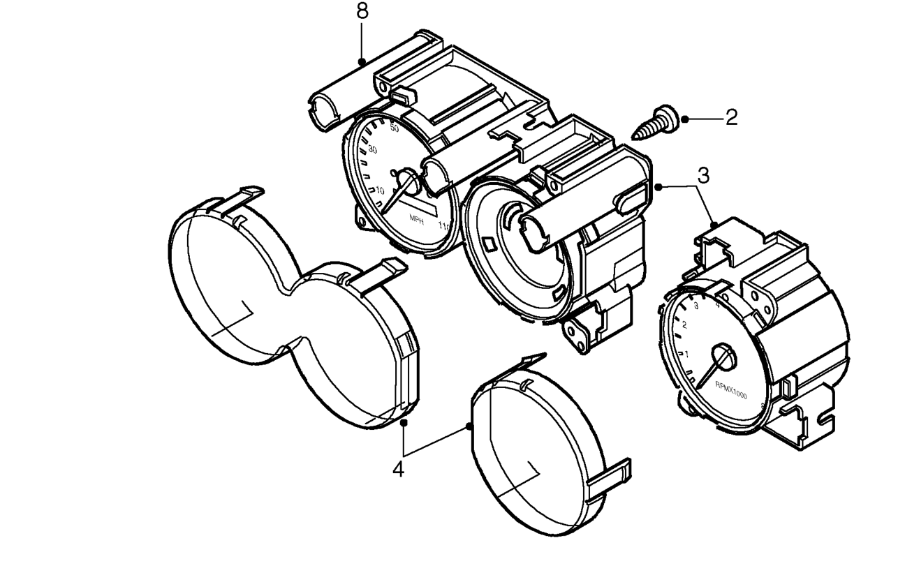 Instrument panel window – Remove fascia panel. See BODY, Interior trim components.