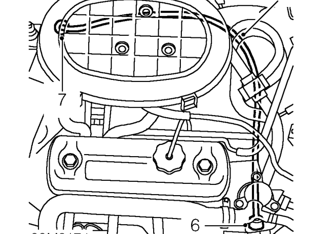 Speedometer drive cable – Raise front of vehicle.