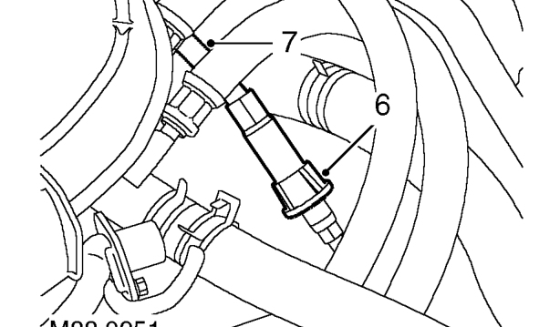 Cable assembly - speedometer - upper – Release cable grommet from bulkhead.