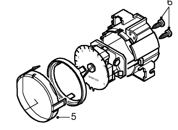 Tachometer – Remove illumination light bulb from tachometer.