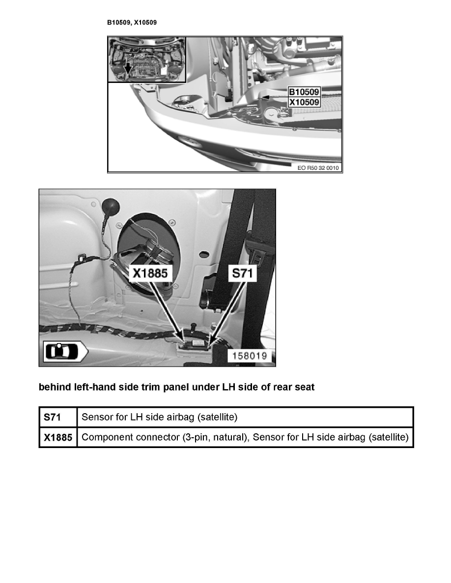 Mini Service and Repair Manuals > Cooper (R50) L41.6L (W10) (2002) > Sensors and