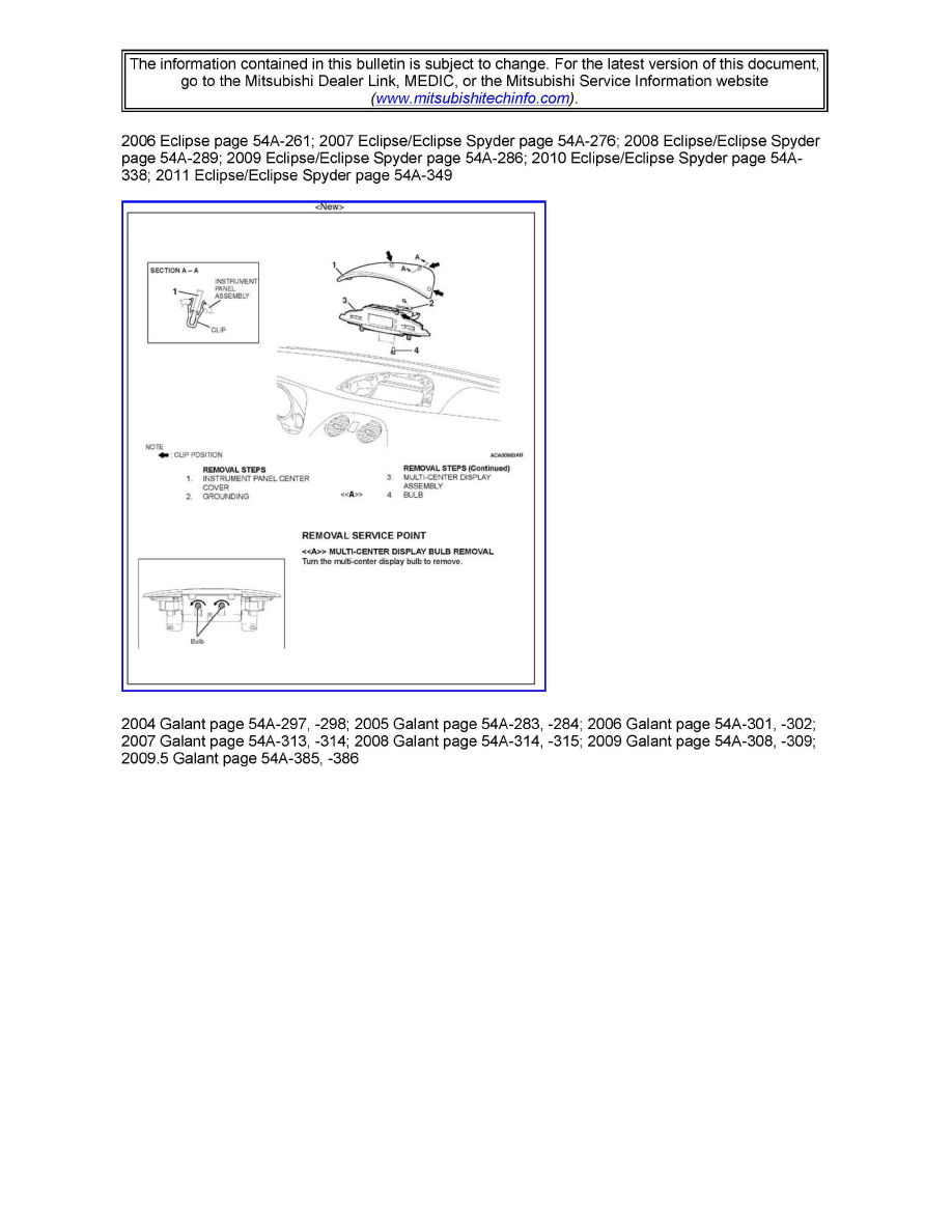 Mitsubishi Workshop Manuals > Endeavor 2WD V6-3.8L SOHC (2006