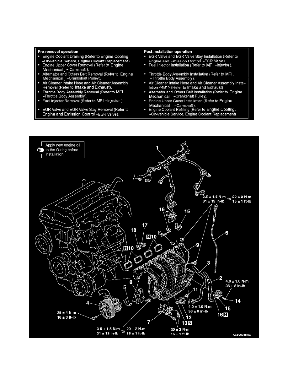 Mitsubishi Workshop Service and Repair Manuals > Outlander 4WD L4-2.4L (4B12) (2008) > Engine ...